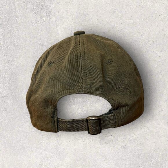 Lit Embroidered Patch Distressed Strapback Baseball Cap One Size - Picture 3 of 5